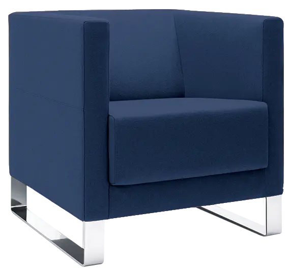 VELA - 1V, křeslo, látka VX EV 10 - látka tmavě modrá